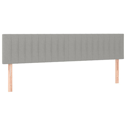 Testiera 2 pz Grigio Chiaro 90x5x78/88 cm in Tessuto