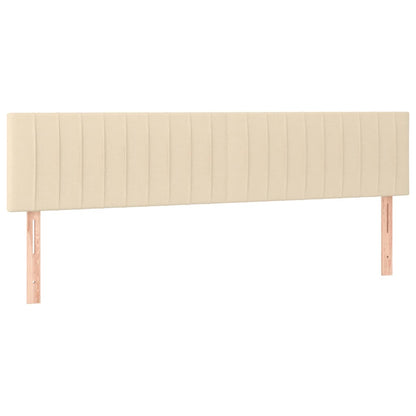 Testiera 2 pz Crema 90x5x78/88 cm in Tessuto