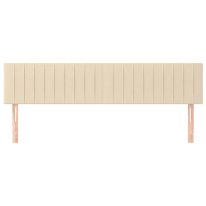 Testiera 2 pz Crema 90x5x78/88 cm in Tessuto