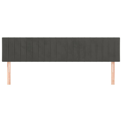 Testiera Grigio Scuro 180x5x78/88 cm in Velluto