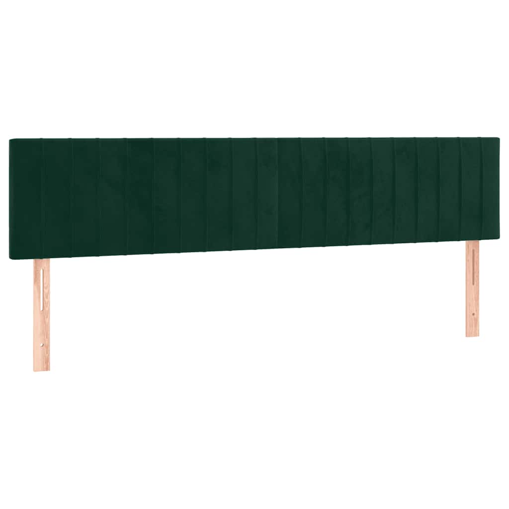 Testiera 2 pz Verde scuro 90x5x78/88 cm in Velluto