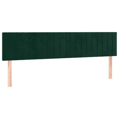 Testiera 2 pz Verde scuro 90x5x78/88 cm in Velluto