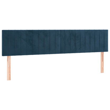 Testiera 2 pz Blu scuro 90x5x78/88 cm in Velluto