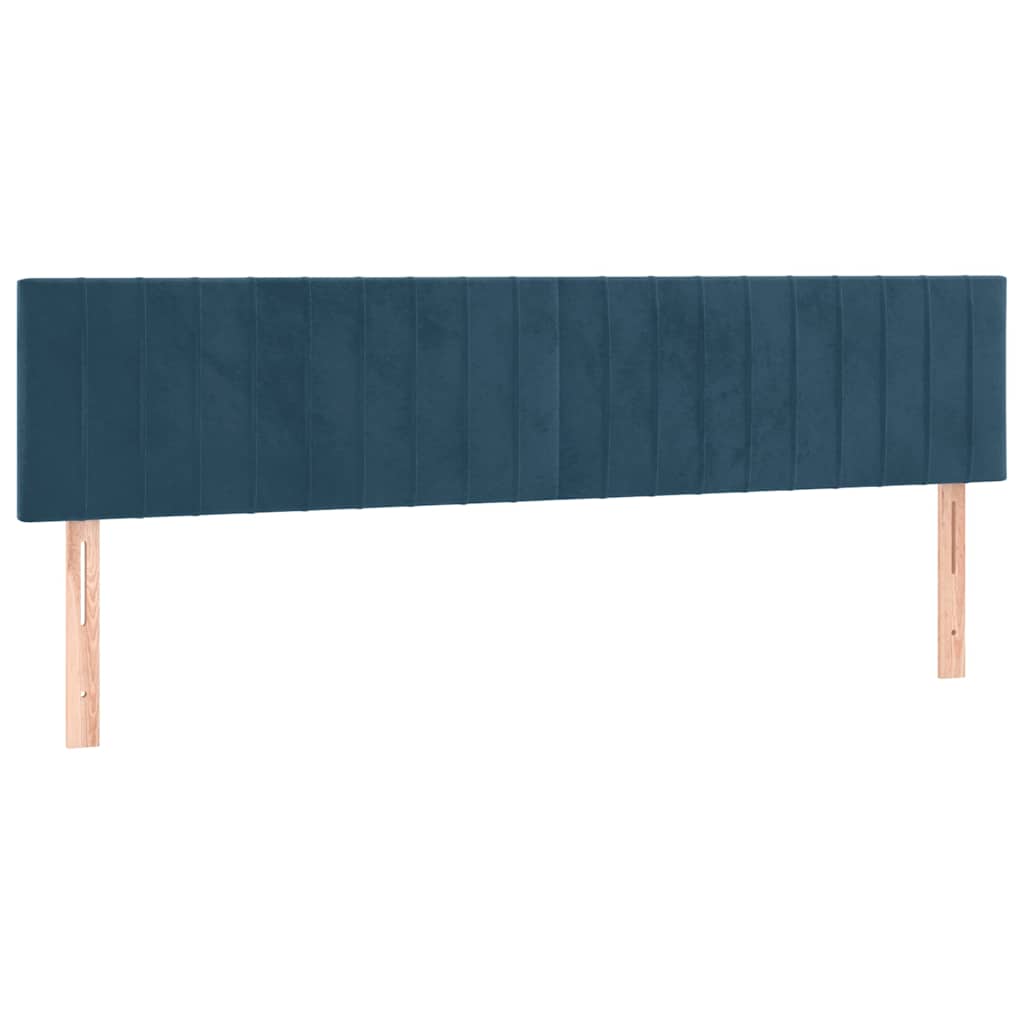 Testiera 2 pz Blu scuro 90x5x78/88 cm in Velluto