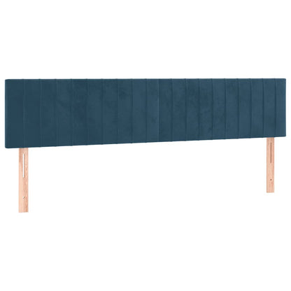 Testiera 2 pz Blu scuro 90x5x78/88 cm in Velluto