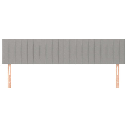 Testiere 2 pz Grigio Chiaro 100x5x78/88 cm in Tessuto