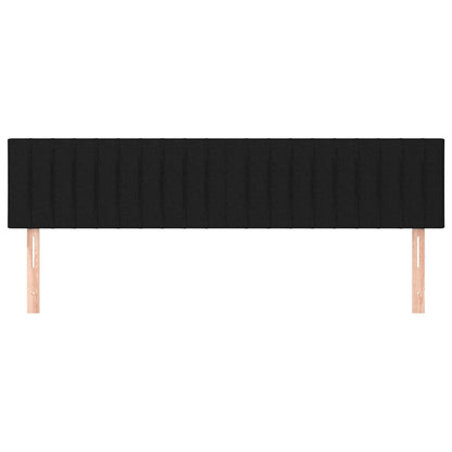 Testiere 2 pz Nero 100x5x78/88 cm in Tessuto