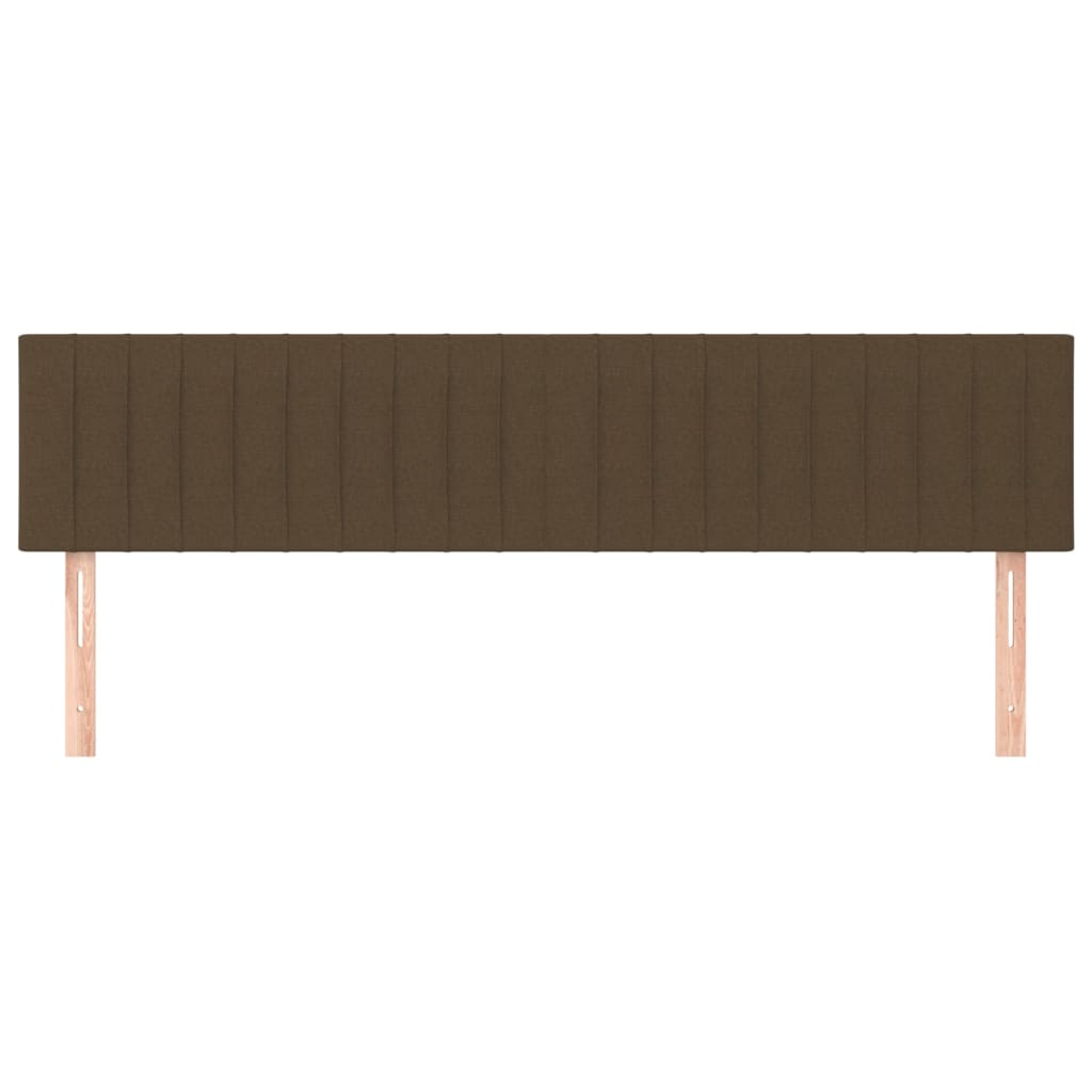 Testiera Marrone Scuro 200x5x78/88 cm in Tessuto