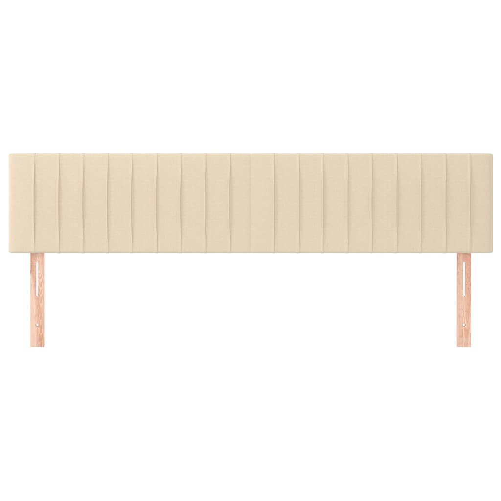 Testiera 2 pz Crema 100x5x78/88 cm in Tessuto