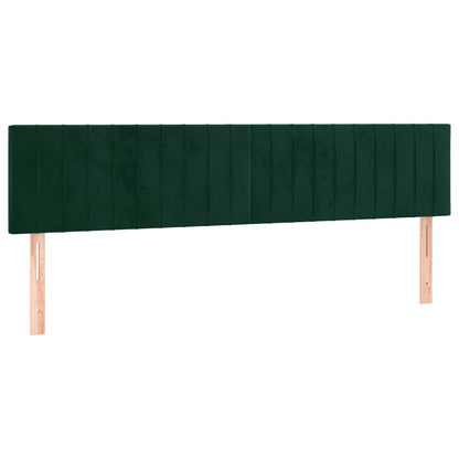 Testiere 2 pz Verde Scuro 100x5x78/88 cm in Velluto