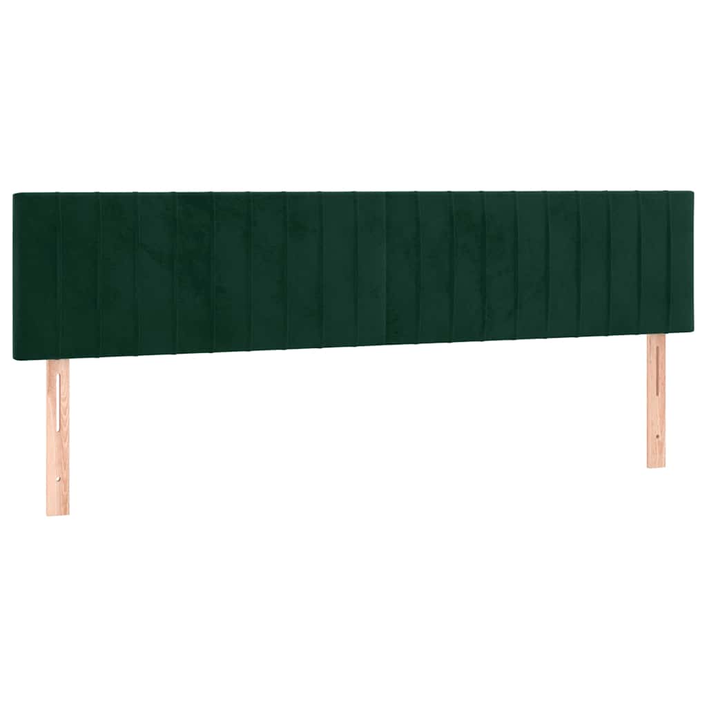 Testiera Verde Scuro 200x5x78/88 cm in Velluto