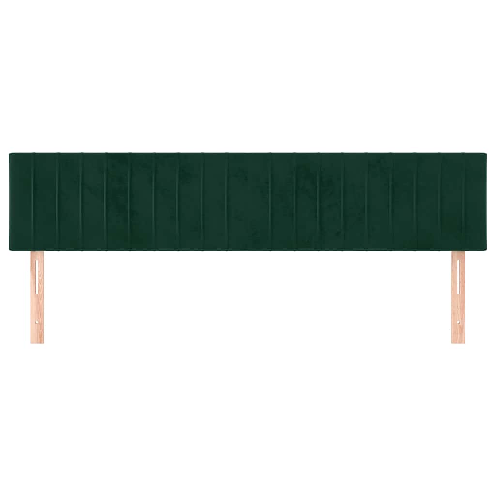 Testiera Verde Scuro 200x5x78/88 cm in Velluto