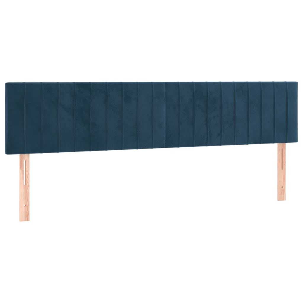 Testiere 2 pz Blu Scuro 100x5x78/88 cm in Velluto