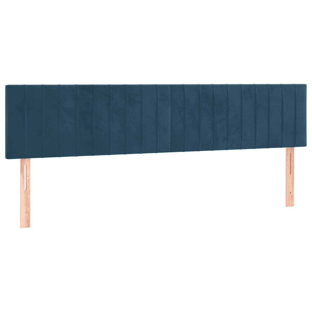 Testiera Blu Scuro 200x5x78/88 cm in Velluto