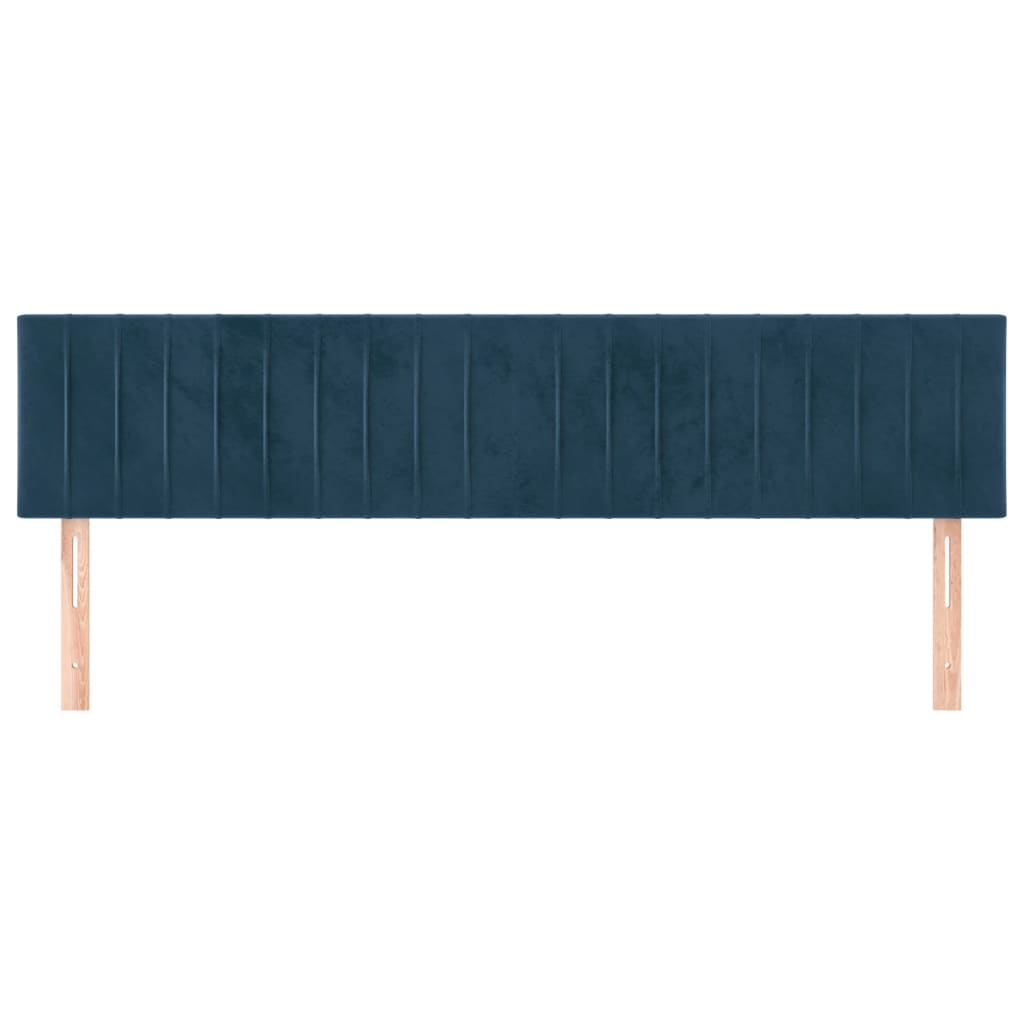 Testiere 2 pz Blu Scuro 100x5x78/88 cm in Velluto