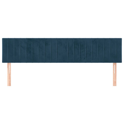 Testiere 2 pz Blu Scuro 100x5x78/88 cm in Velluto