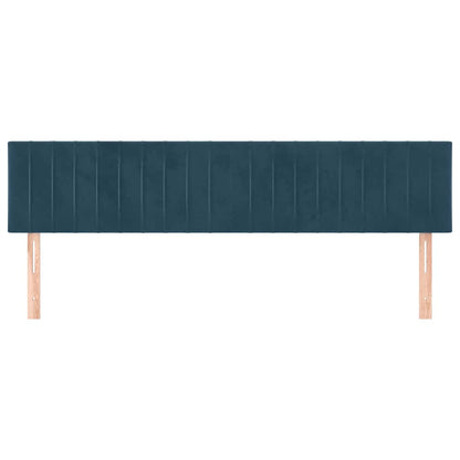 Testiere 2 pz Blu Scuro 100x5x78/88 cm in Velluto