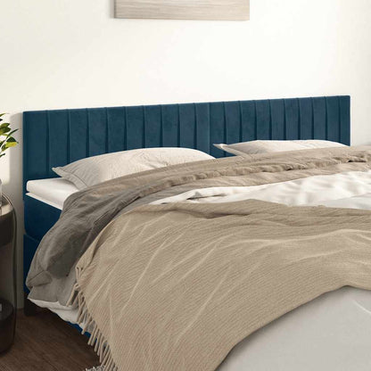 Testiera Blu Scuro 200x5x78/88 cm in Velluto