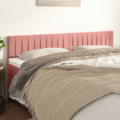 Testiera Rosa 200x5x78/88 cm in Velluto