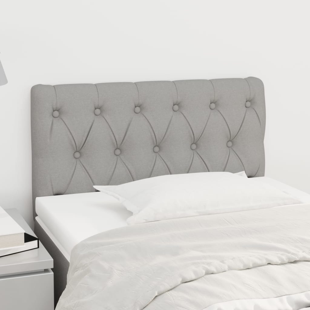 Testiera Grigio Chiaro 80x7x78/88 cm in Tessuto