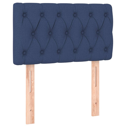 Testiera Blu 80 x 7 x 78/88cm in Tessuto