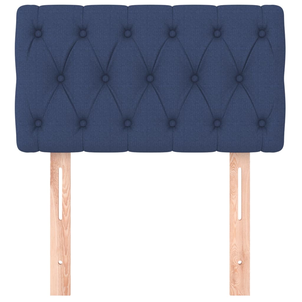 Testiera Blu 80 x 7 x 78/88cm in Tessuto