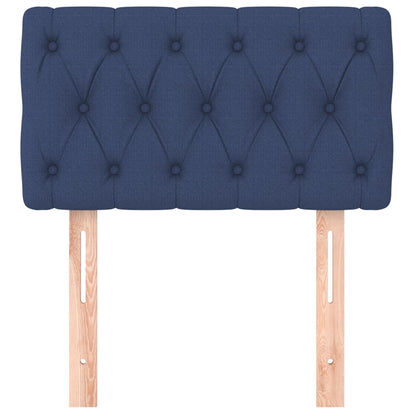 Testiera Blu 80 x 7 x 78/88cm in Tessuto