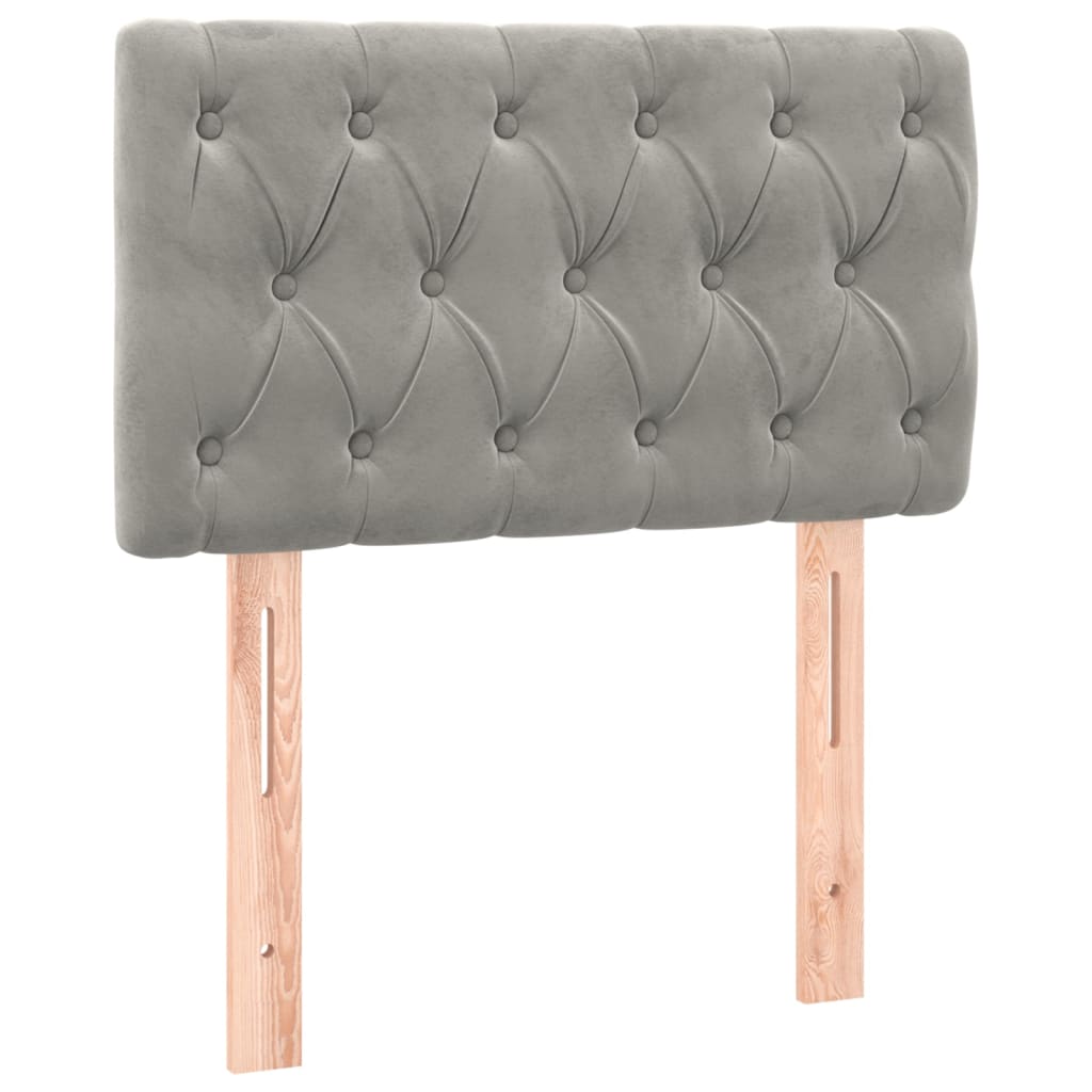 Testiera Grigio Chiaro 80x7x78/88 cm in Velluto
