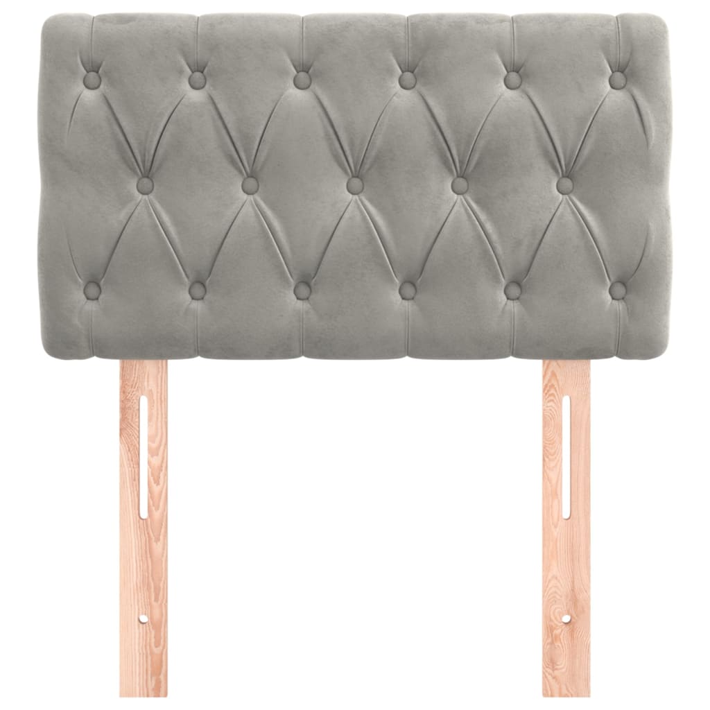 Testiera Grigio Chiaro 80x7x78/88 cm in Velluto