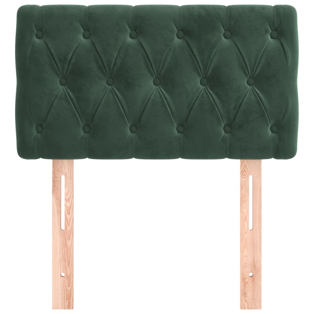 Testiera Verde scuro 80x7x78/88 cm in Velluto