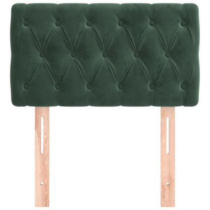 Testiera Verde scuro 80x7x78/88 cm in Velluto