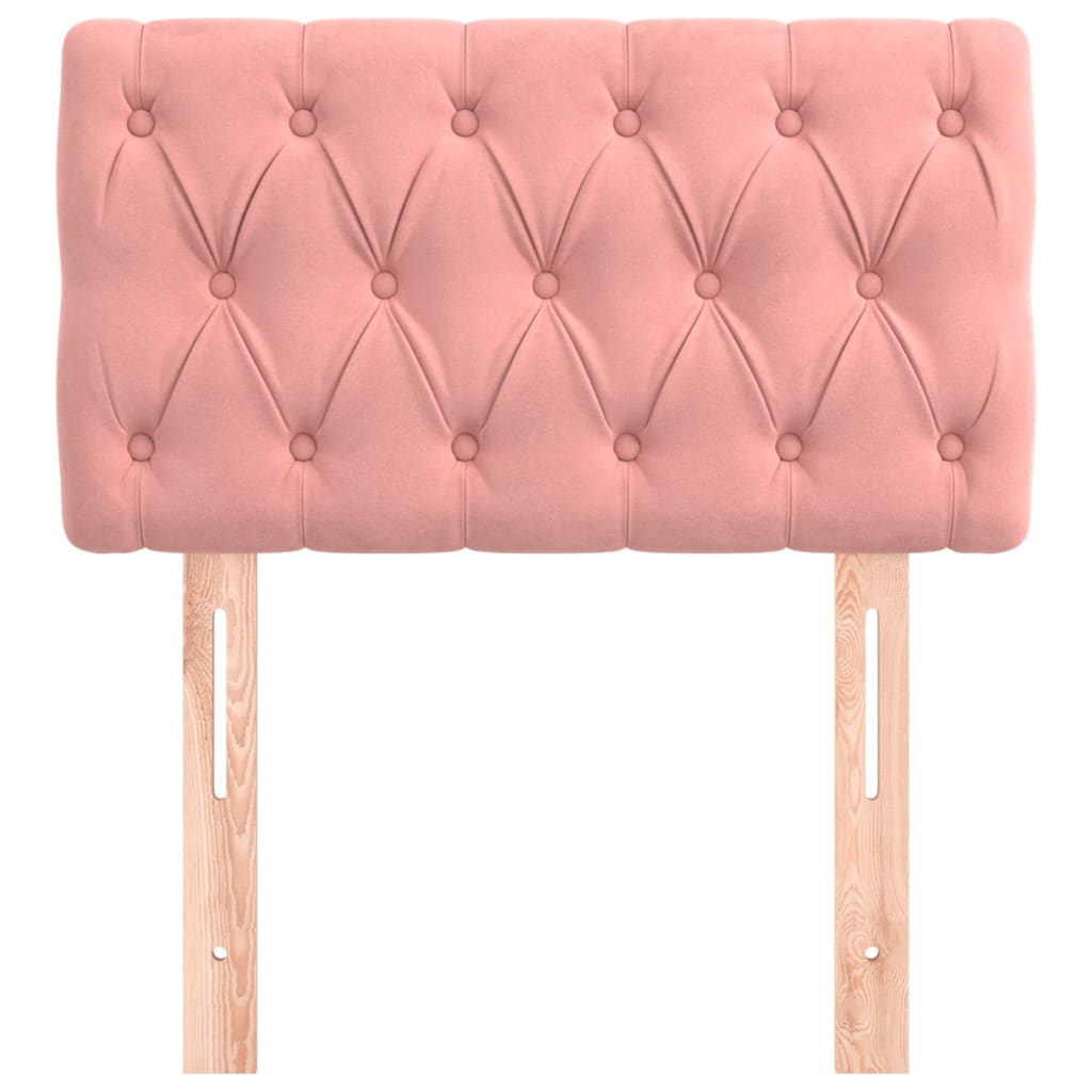 Testiera Rosa 80x7x78/88 cm in Tessuto