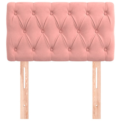 Testiera Rosa 80x7x78/88 cm in Tessuto