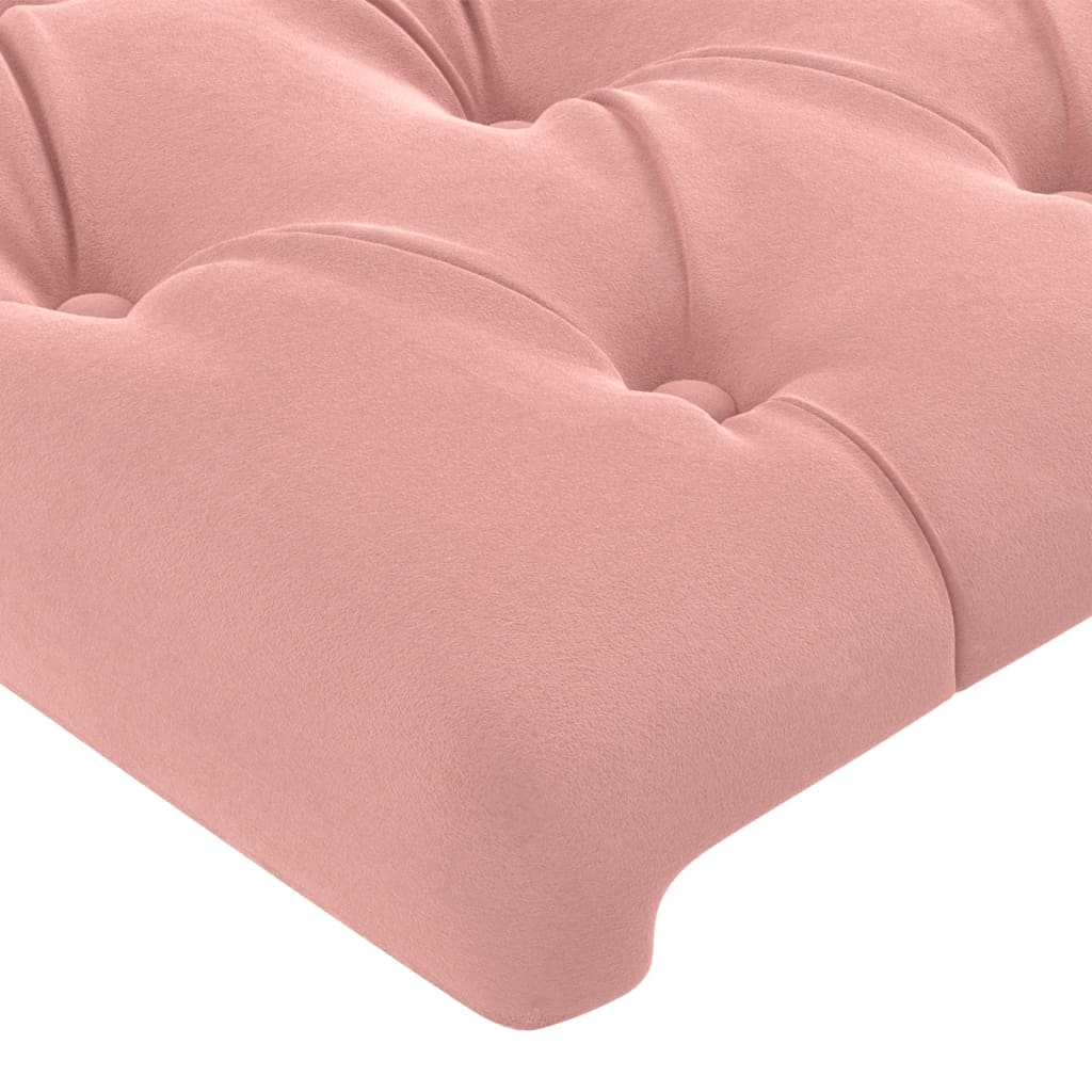 Testiera Rosa 80x7x78/88 cm in Tessuto