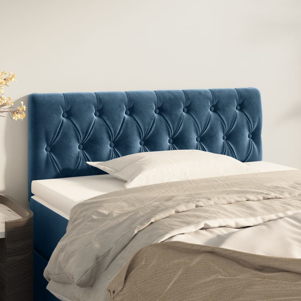 Testiera Blu scuro 90x7x78/88 cm in Tessuto