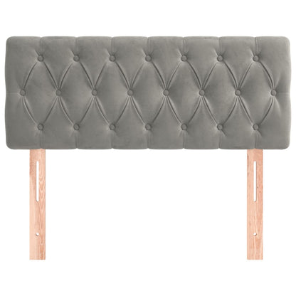 Testiera Grigio Chiaro 100x7x78/88 cm in Velluto