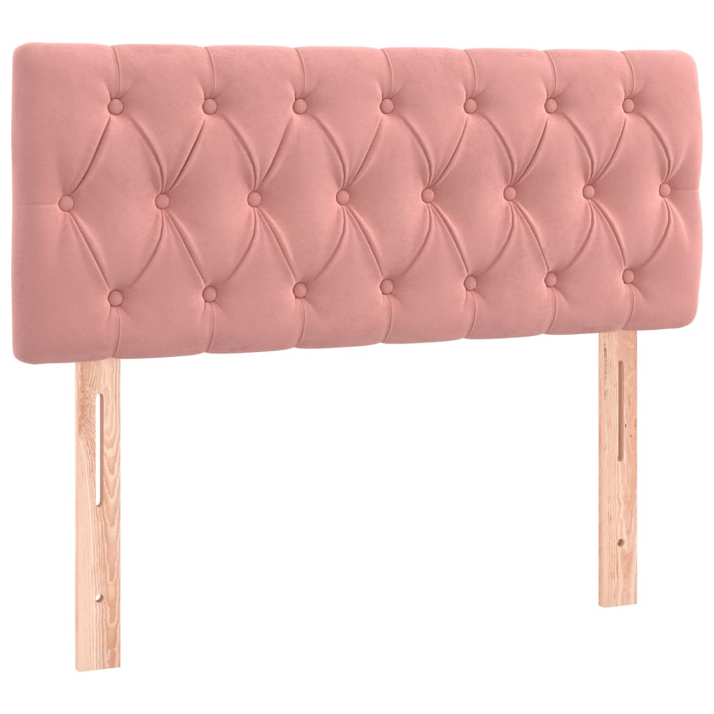Testiera Rosa 100x7x78/88 cm in Velluto