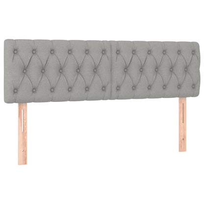 Testiere 2 pz Grigio Chiaro 72x7x78/88 cm in Tessuto