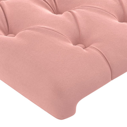 Testiera 2 pz Rosa 72x7x78/88 cm in Velluto