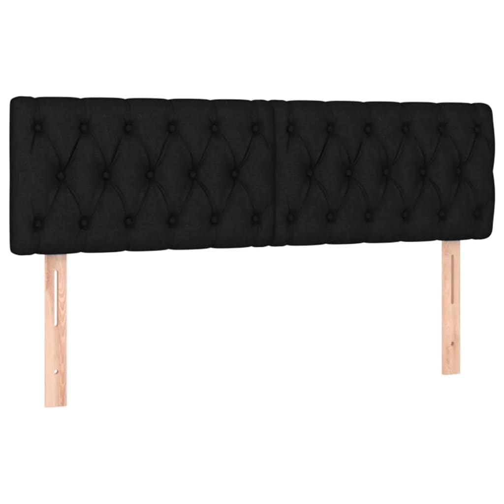 Testiera Nera 160x7x78/88 cm in Tessuto