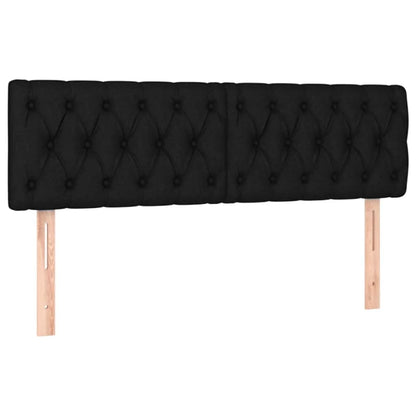 Testiera Nera 160x7x78/88 cm in Tessuto