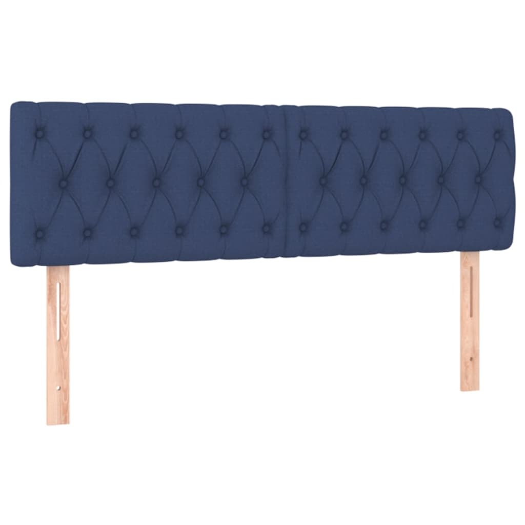 Testiera 2 pz Blu 80 x 7 x 78/88cm in Tessuto