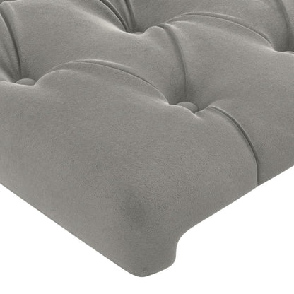 Testiera 2 pz Grigio Chiaro 80x7x78/88 cm in Velluto