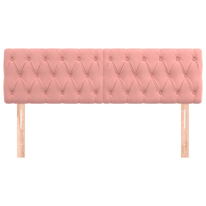 Testiera 2 pz Rosa 80x7x78/88 cm in Velluto