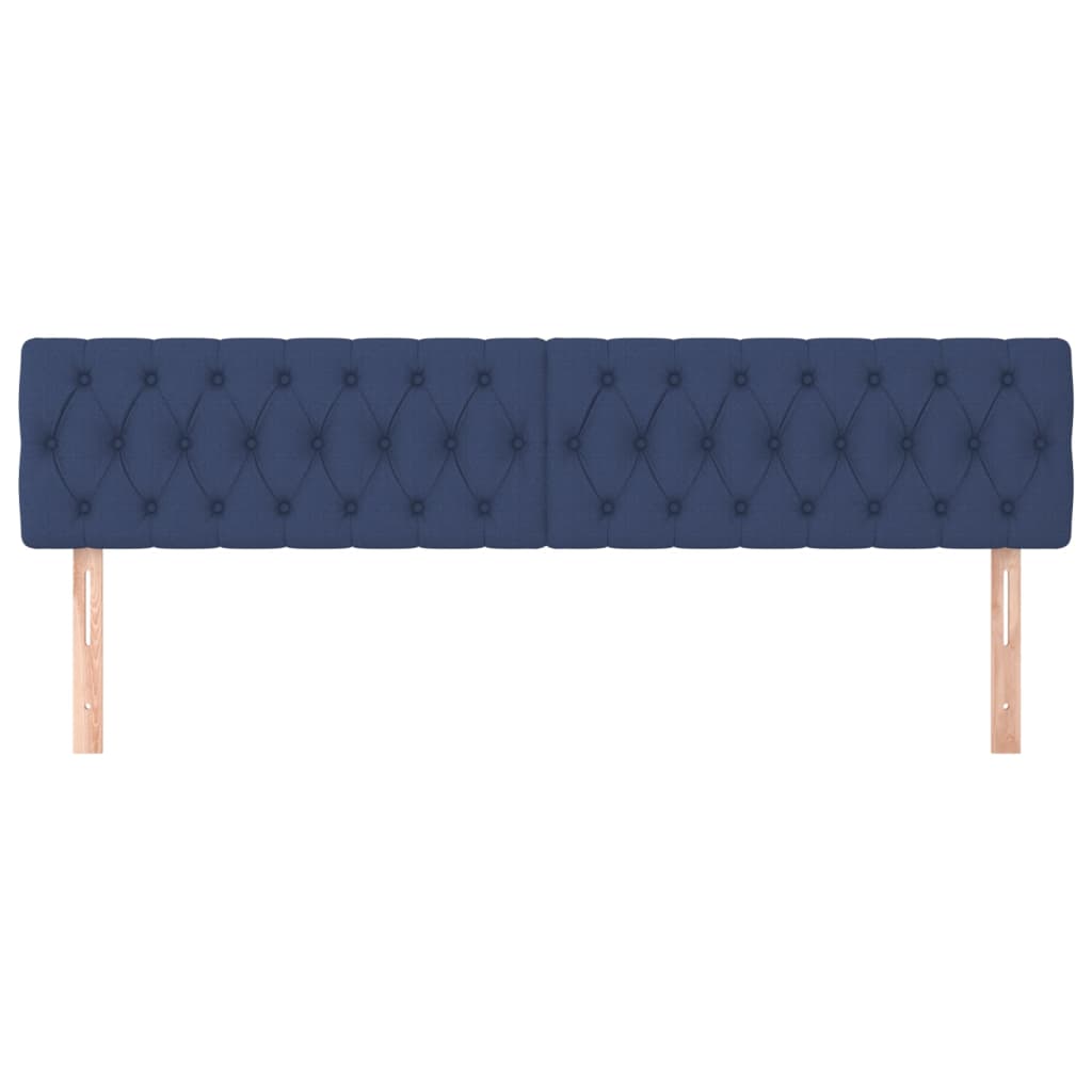 Testiera 2 pz Blu 90 x 7 x 78/88 cm in Tessuto