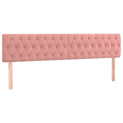 Testiera 2 pz Rosa 90x7x78/88 cm in Velluto