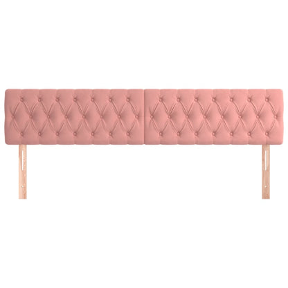Testiera 2 pz Rosa 90x7x78/88 cm in Velluto