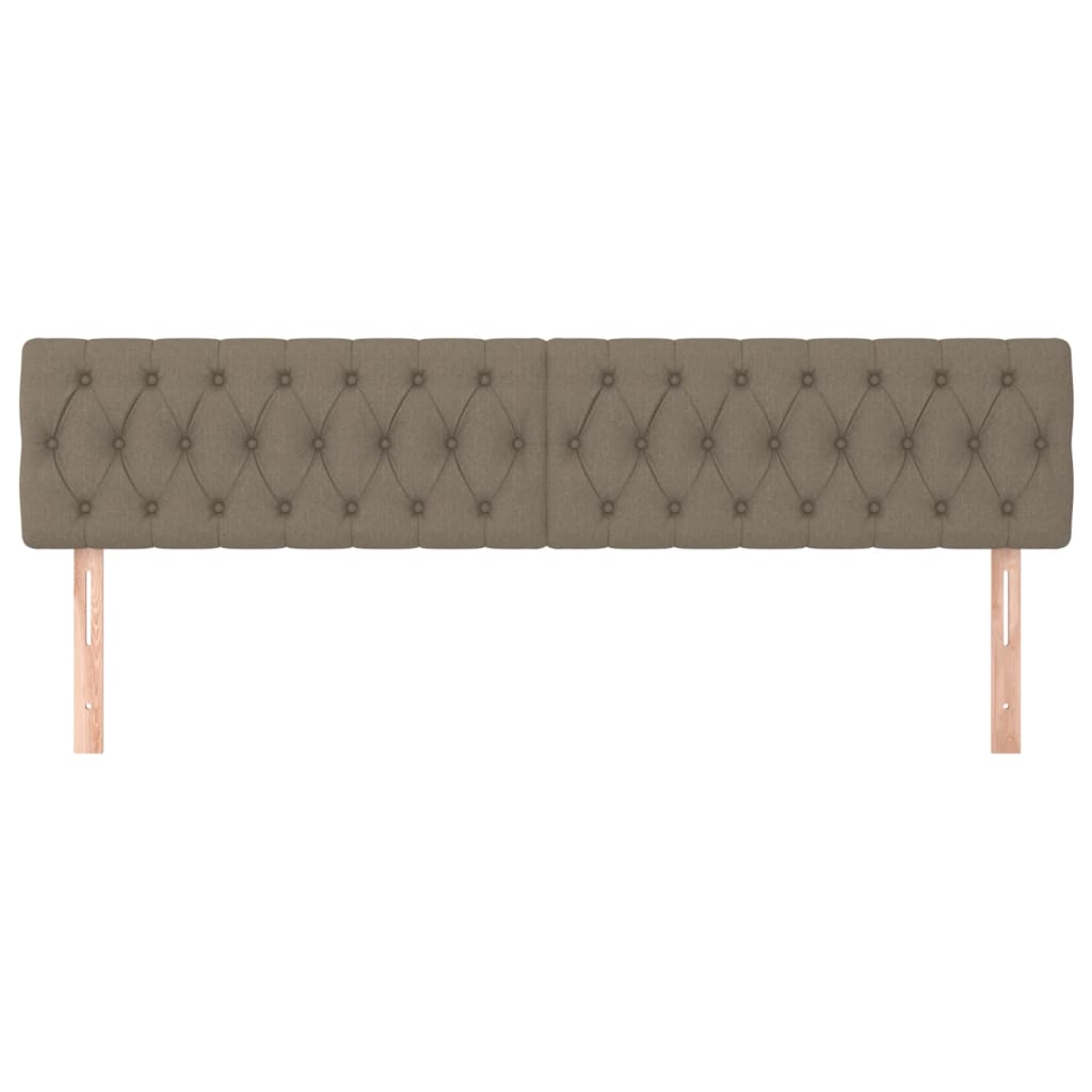 Testiera 2 pz Tortora 100 x 7 x 78/88 cm in Tessuto