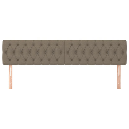 Testiera 2 pz Tortora 100 x 7 x 78/88 cm in Tessuto