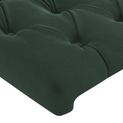 Testiera 2 pz Verde scuro 100x7x78/88 cm in Velluto